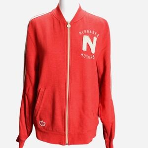 Adidas Retro Casual Weekend Fall Zip Up Track Jacket Nebraska Cornhusker Huskers